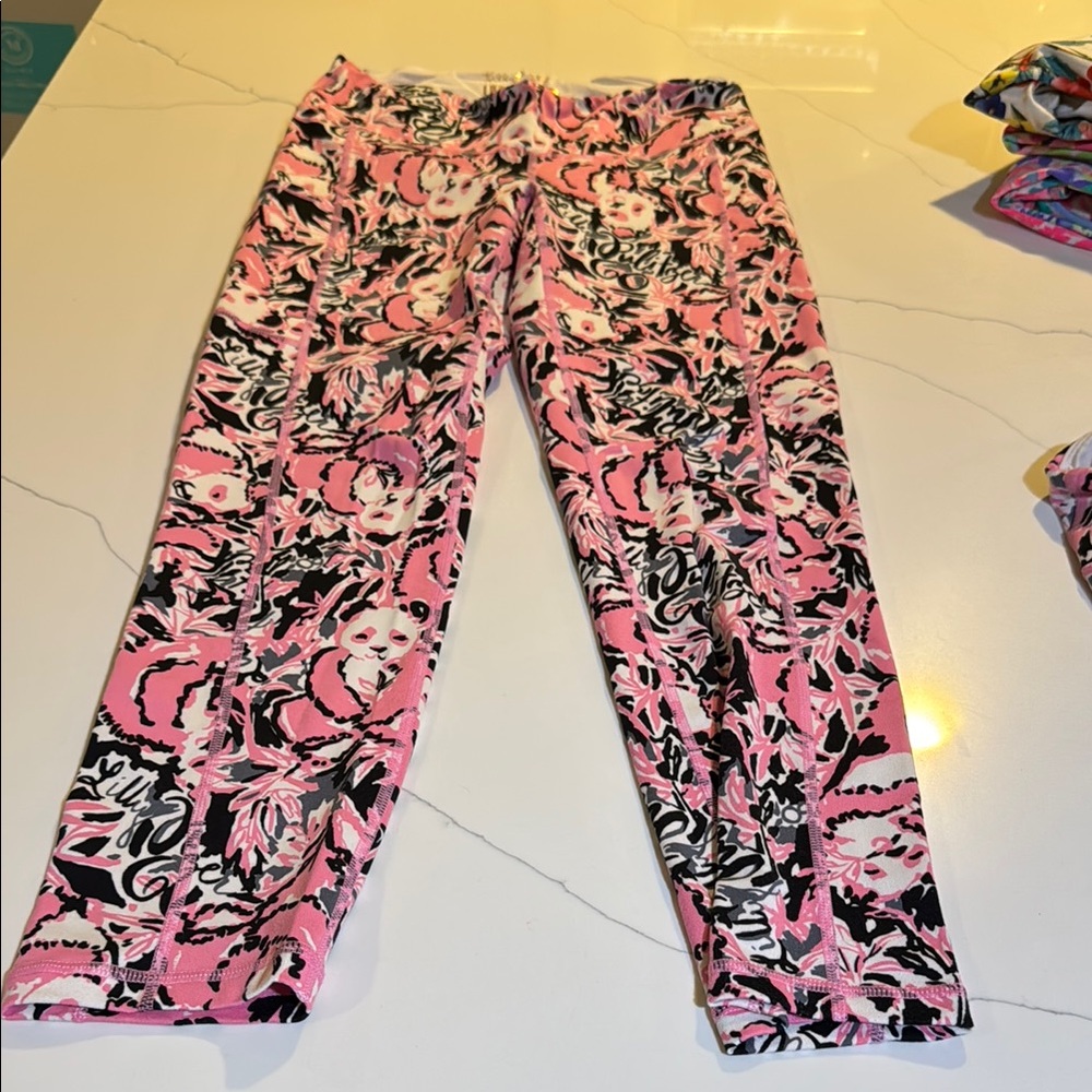 Lilly Pulitzer Pink and Black Floral Pants